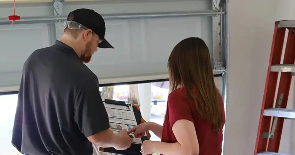 people talking with clipboard